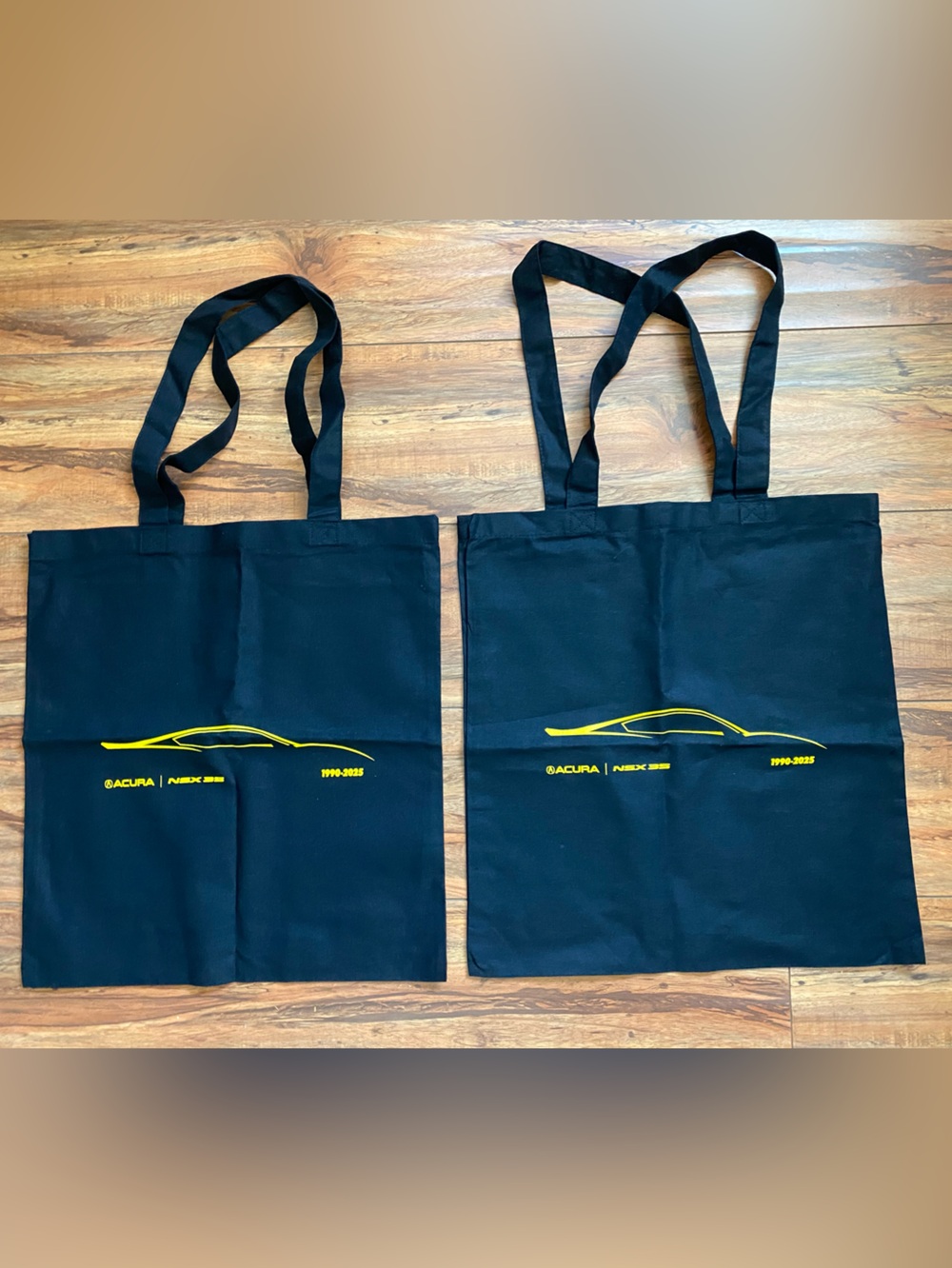 Black Tote Bag with Yellow Accent - Unbranded